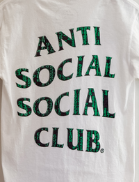 Anti Social Social Club Classic Logo Tee, White/Green