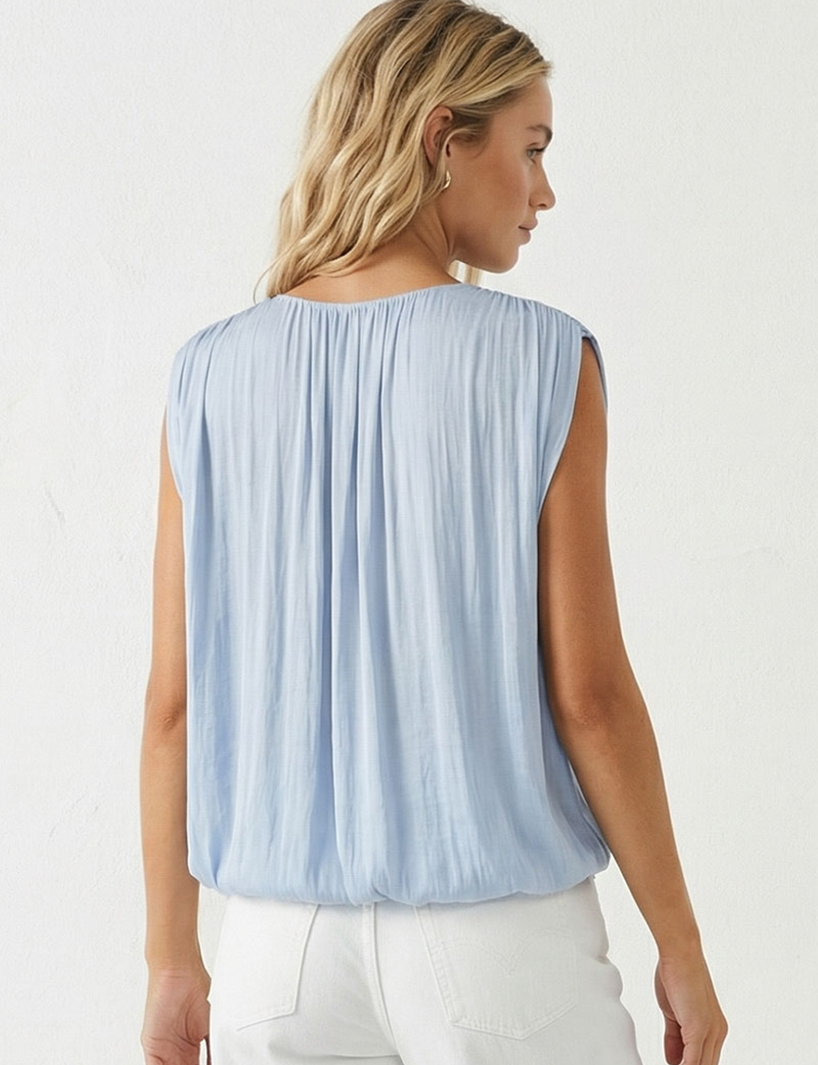 Grecian Drape Blouse, Halogen Blue