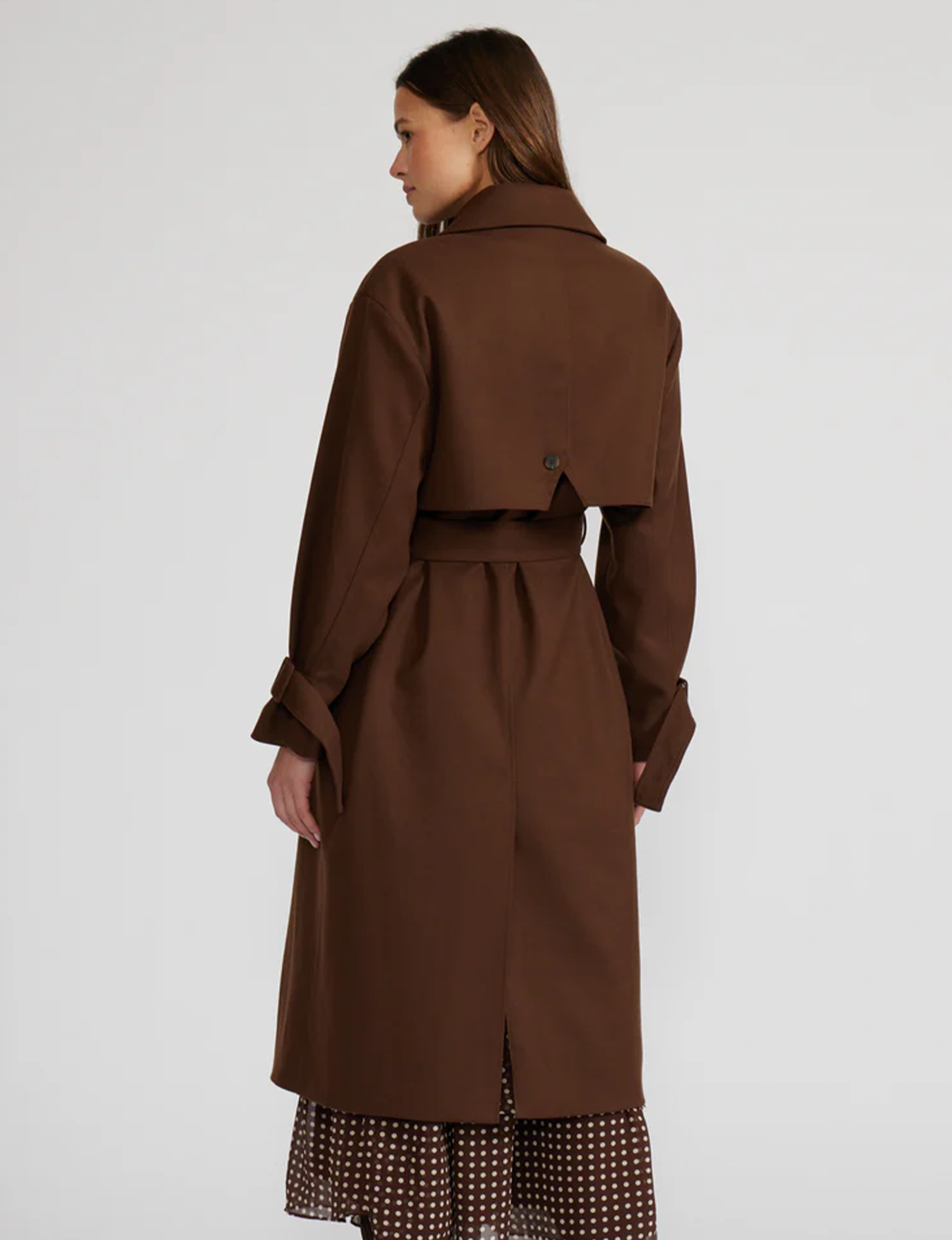 Allen Trench Coat, Brown