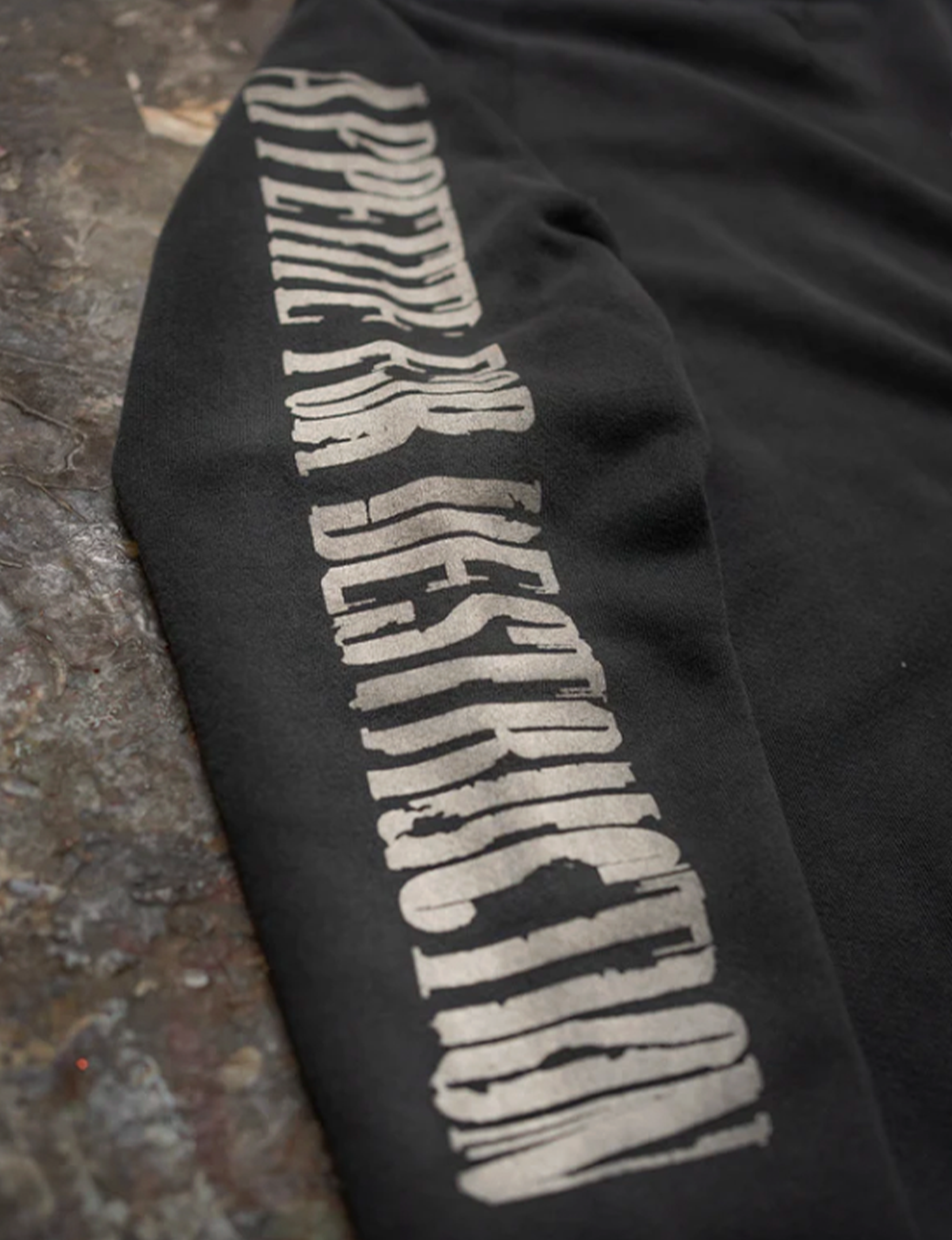 Guns N' Roses 'Here Today Gone To Hell' Oversized Hoodie, Coal