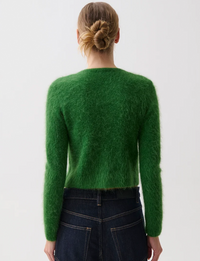 Yara Alpaca Shrunken Cardigan, Vivid Moss