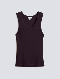 Poppy Scoop Neck Tank, Eggplant