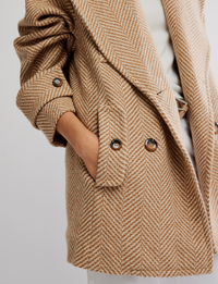 Ari Wool Peacoat, Tan