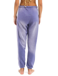 5 Stripe Women's Sweatpants, Faded Grape