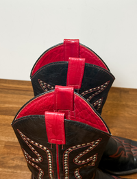 Frye Vintage Studded Cowboy Boot, Red/Black