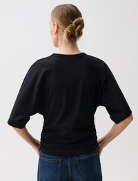 Veronica Kimono Fitted Tee, Noir