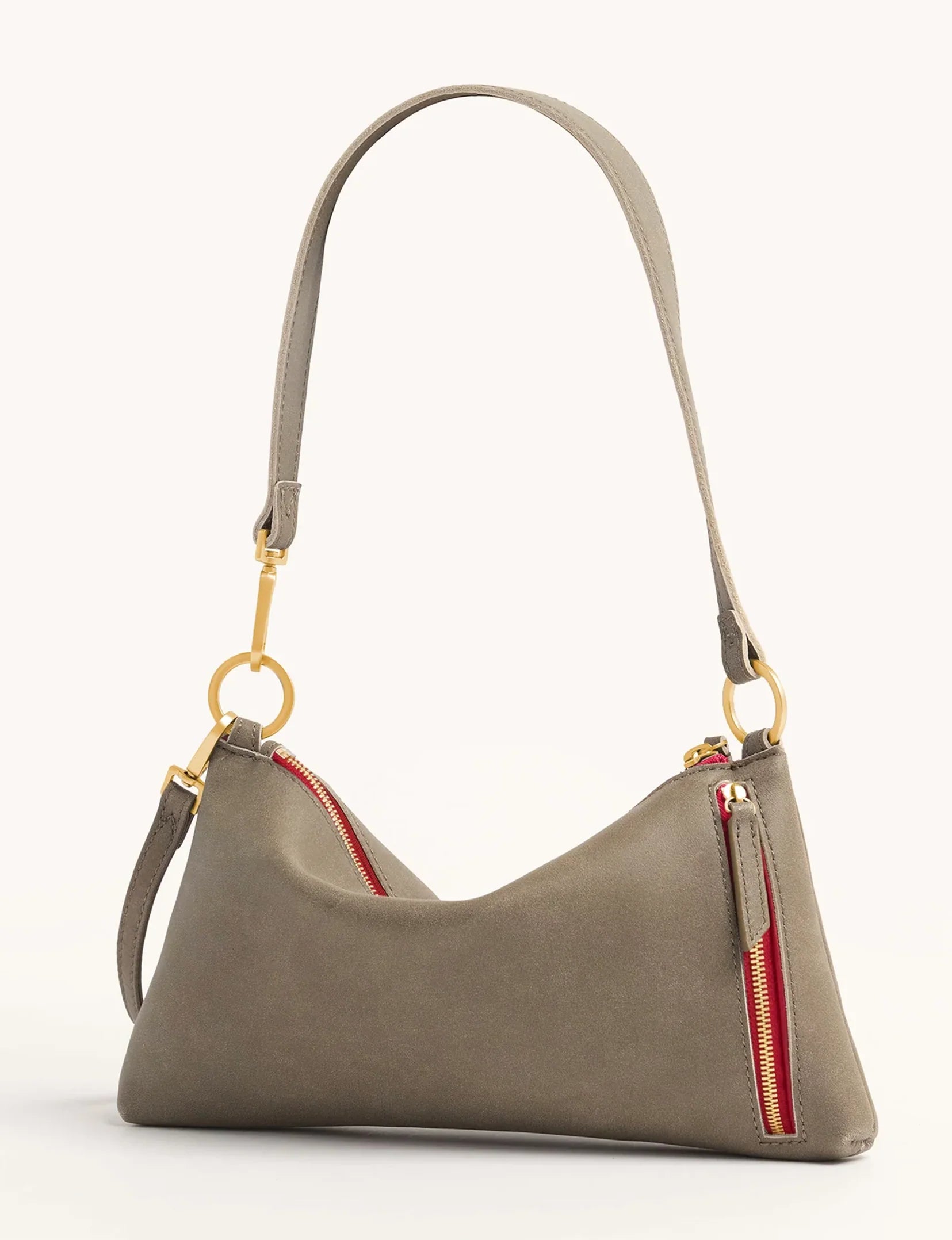 Kyle Small Handbag, Pewter/Brushed Gold