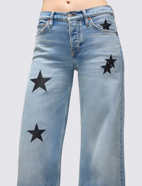 Mid Rise Wide Leg, Opal Indigo Star