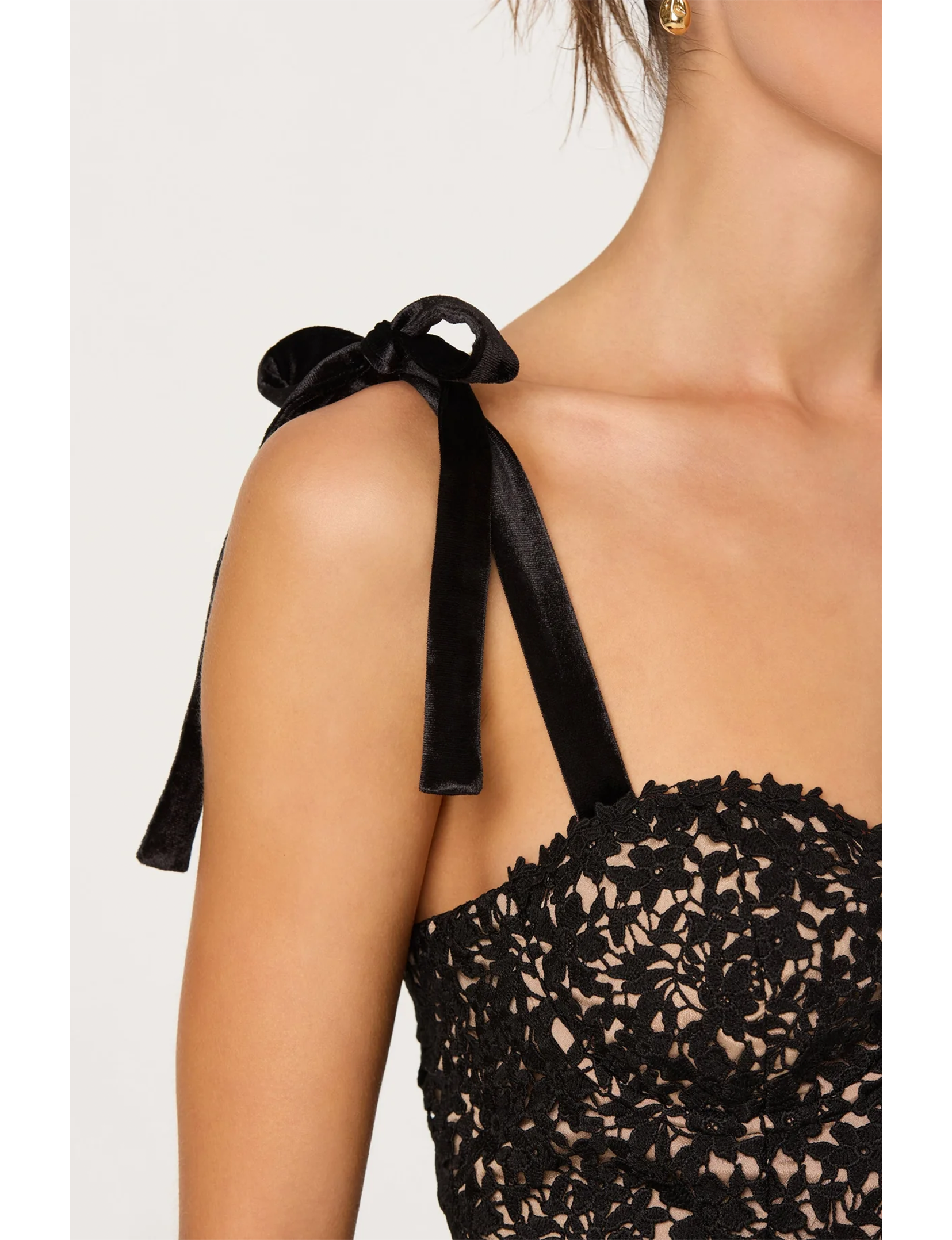 Donne Top, Black/Nude