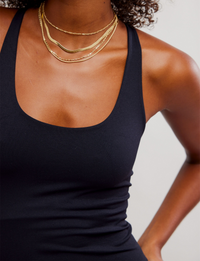 Clean Lines Racerback Cami, Black