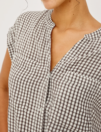 Mel Shirt, Espresso Gingham