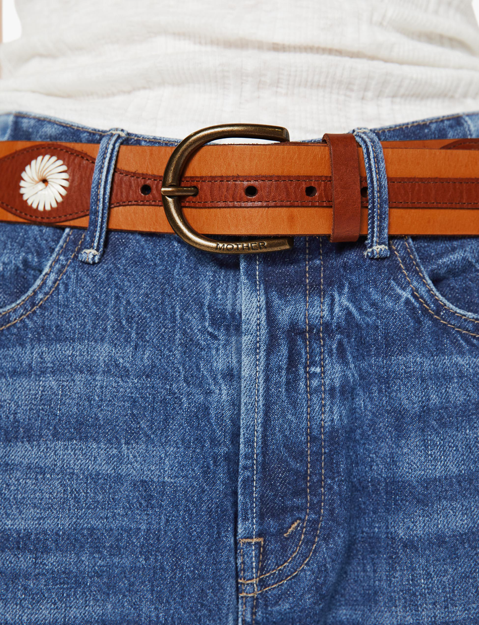 The Flock Together Belt, Natural/Cognac