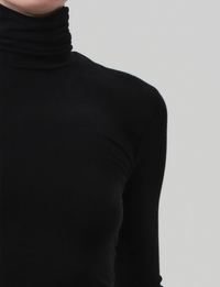 Caradene Rib Turtleneck, Black