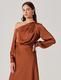 Elwood Off Shoulder Dress, Copper