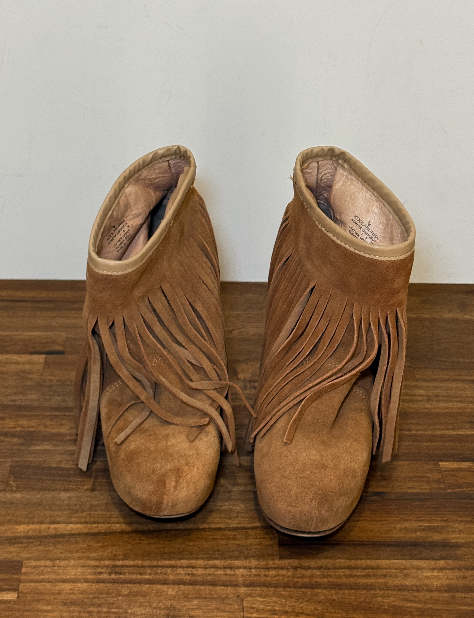 Koolaburra Fringe Boot, Tan Suede
