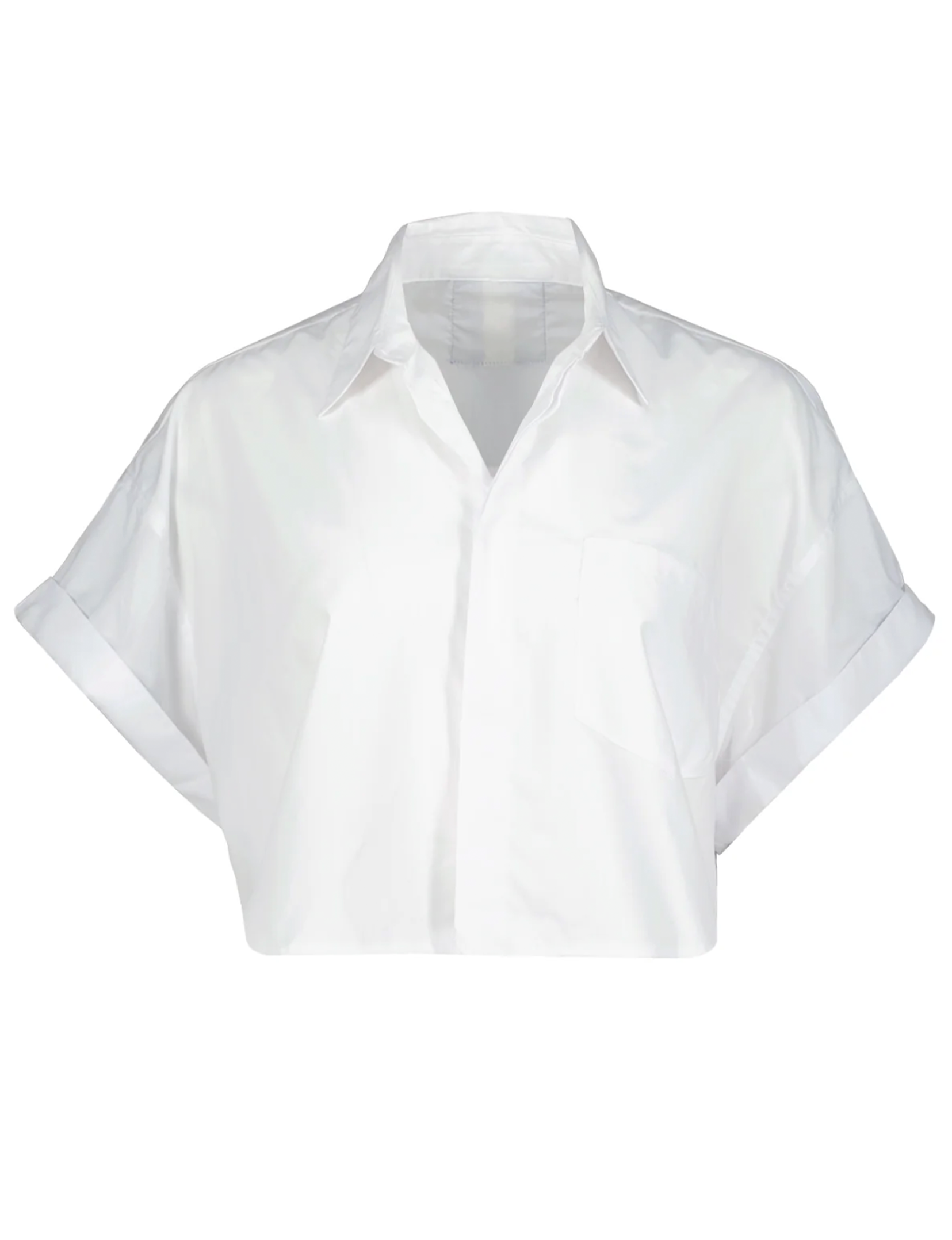 Shorty Poplin Shirt, White