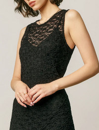 Carmen Lace Dress, Black