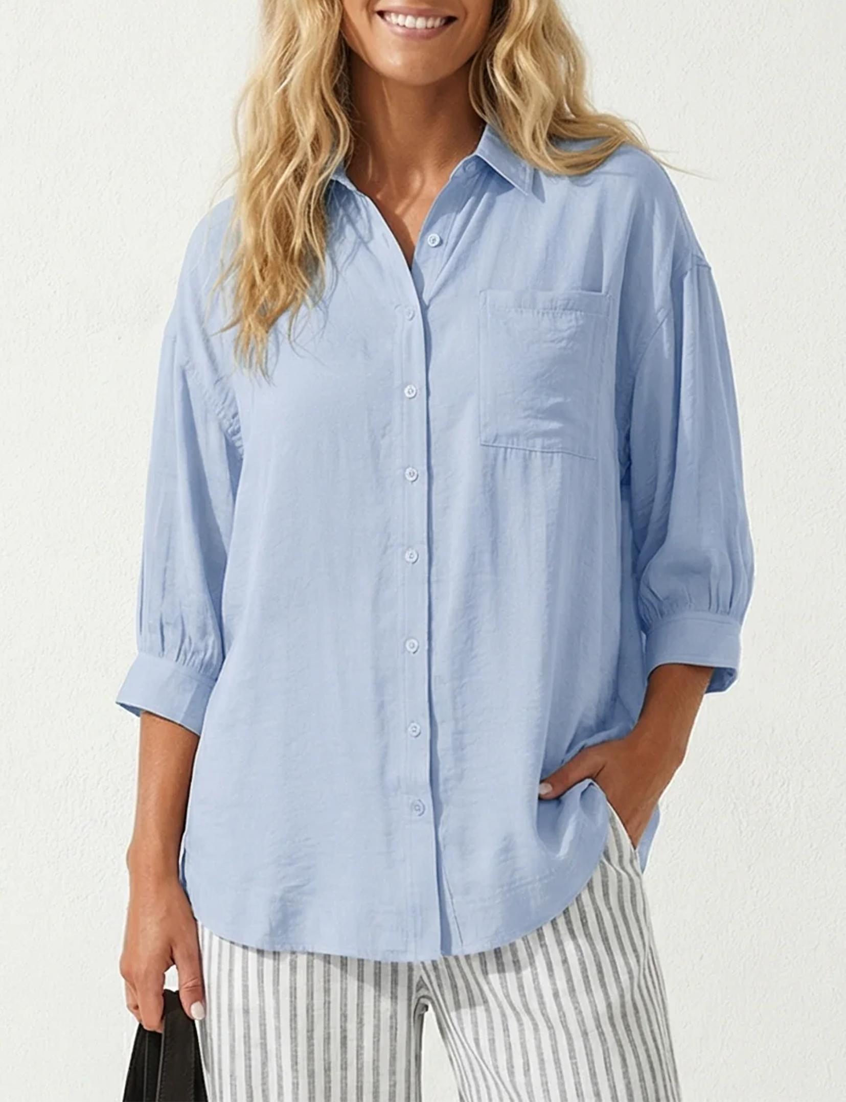 Adelena Blouse, Halogen Blue