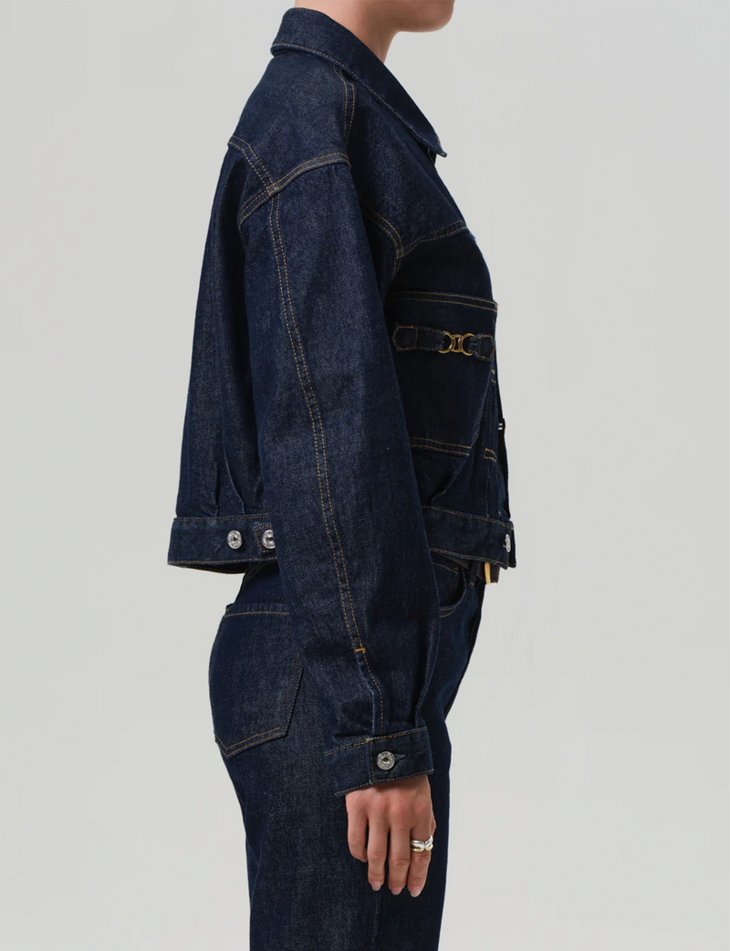 Alma Horsebit Jacket, Helia