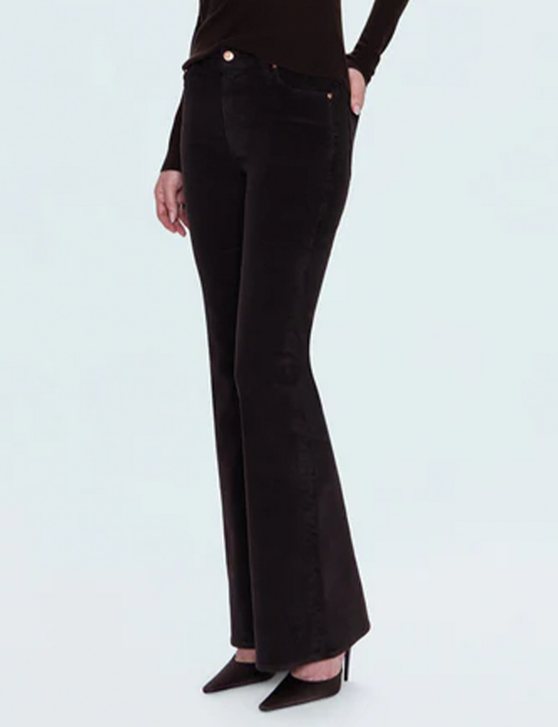 Kinsley Corduroy Mid-Rise Ultra Flare, Mocha