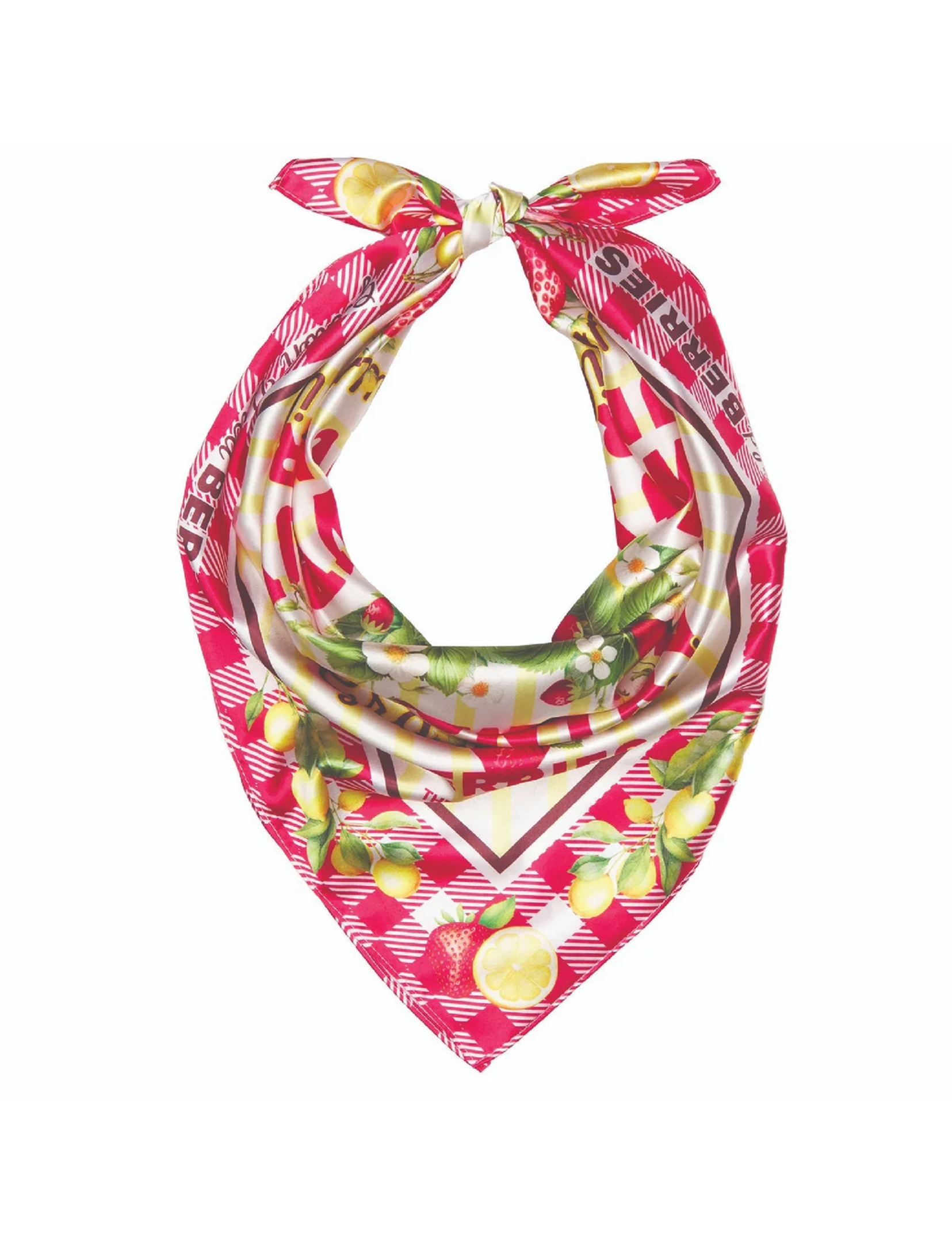 Cowboy Country Wild Berries Bandana, Red Gingham