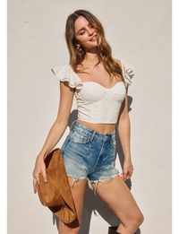 Flutter Corset, Off White