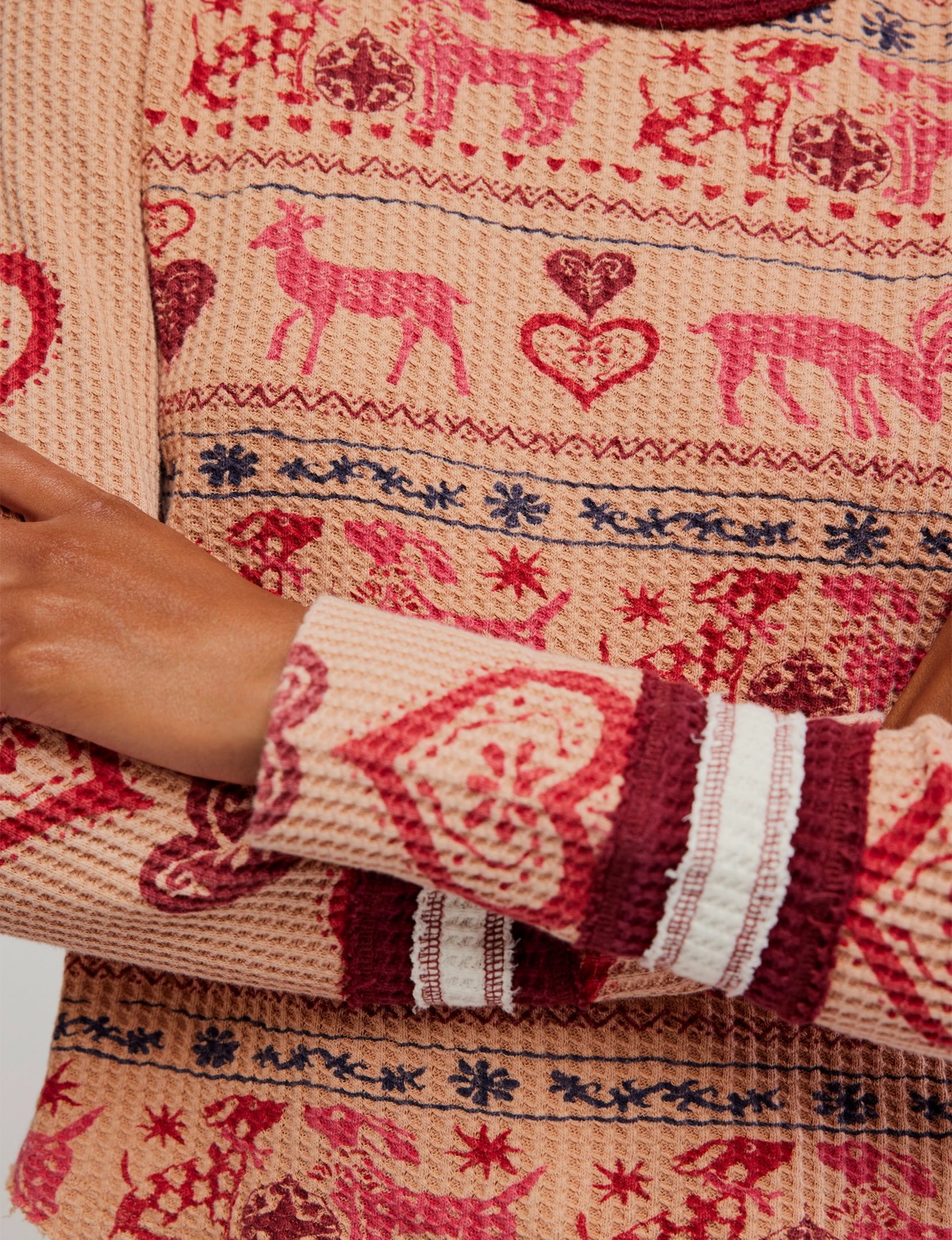 Blissful Layering Tee, Stone/Combo