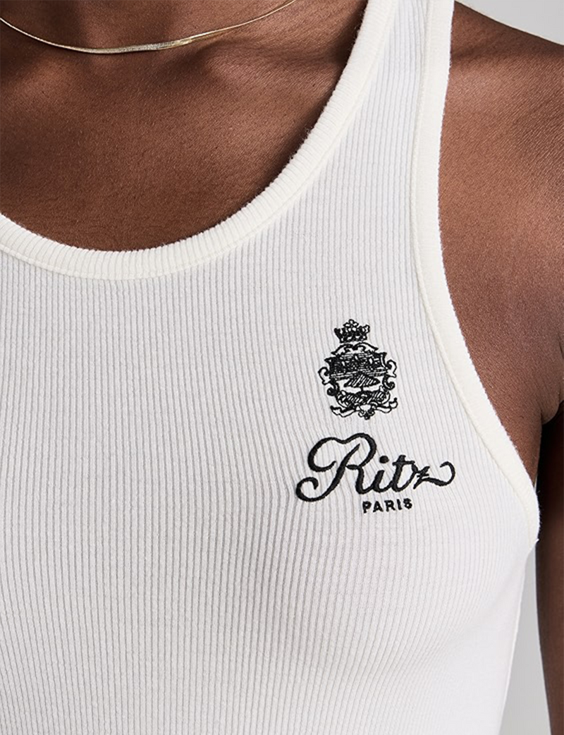 Ritz Rib Tank, White