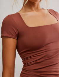 Clean Lines Baby Tee, Nutmeg