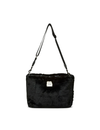 Duplex Reversible Faux Fur Tote, Black