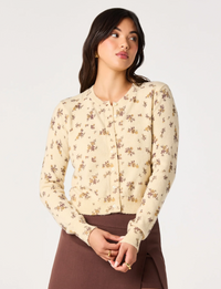 Mary Cardigan, Yellow/Floral