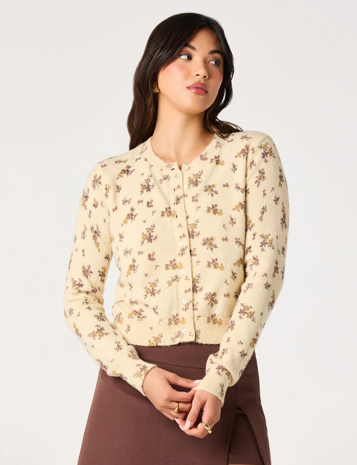 Mary Cardigan, Yellow/Floral