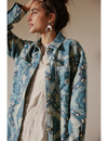 Brick Lane Jacquard Maxi Shirt Jacket, Blue/Combo