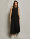 Eva Tiered Dress, True Black