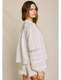 Sunbeam Eyelet Blouse, Ivory