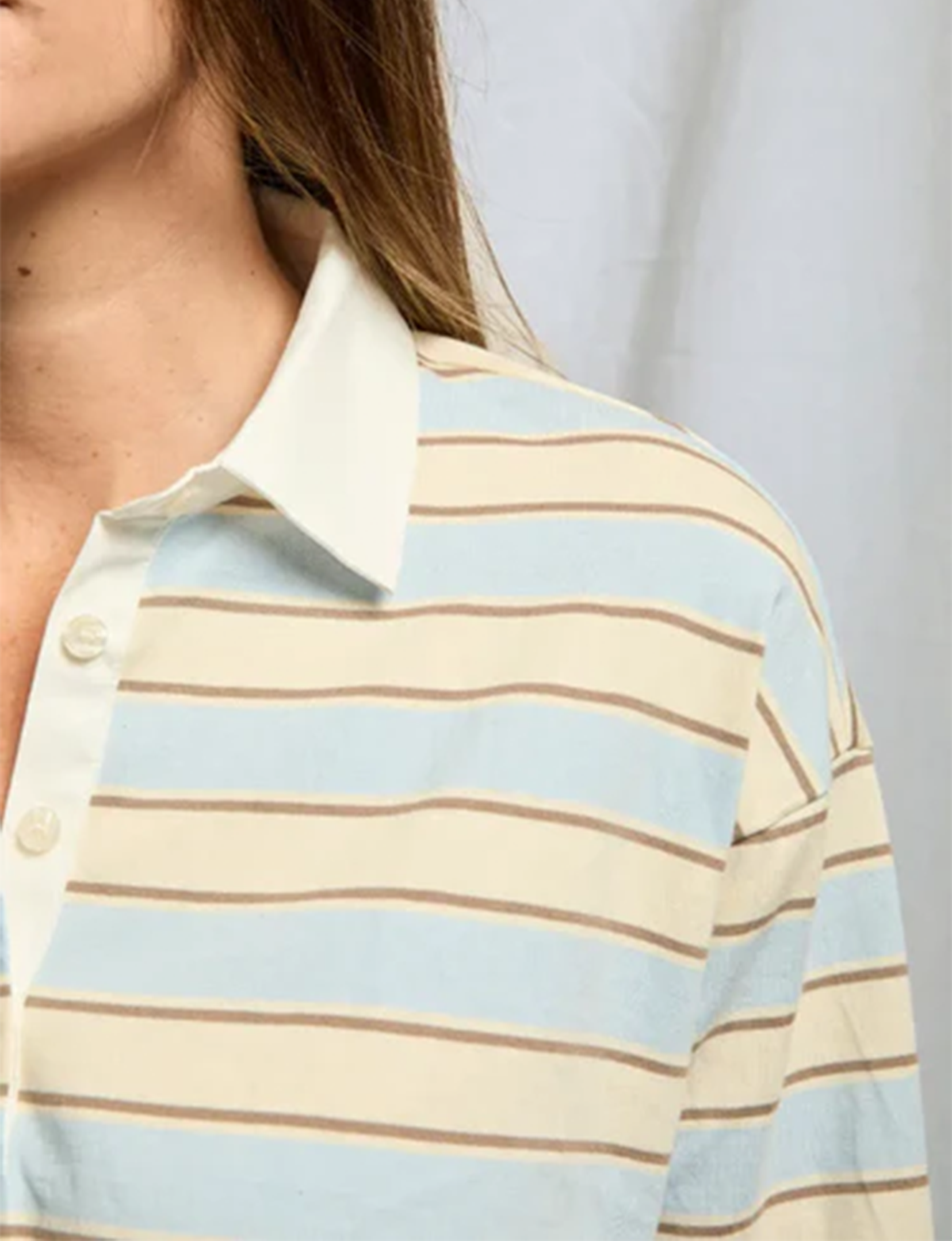 Daria Rugby Polo, Powder Blue