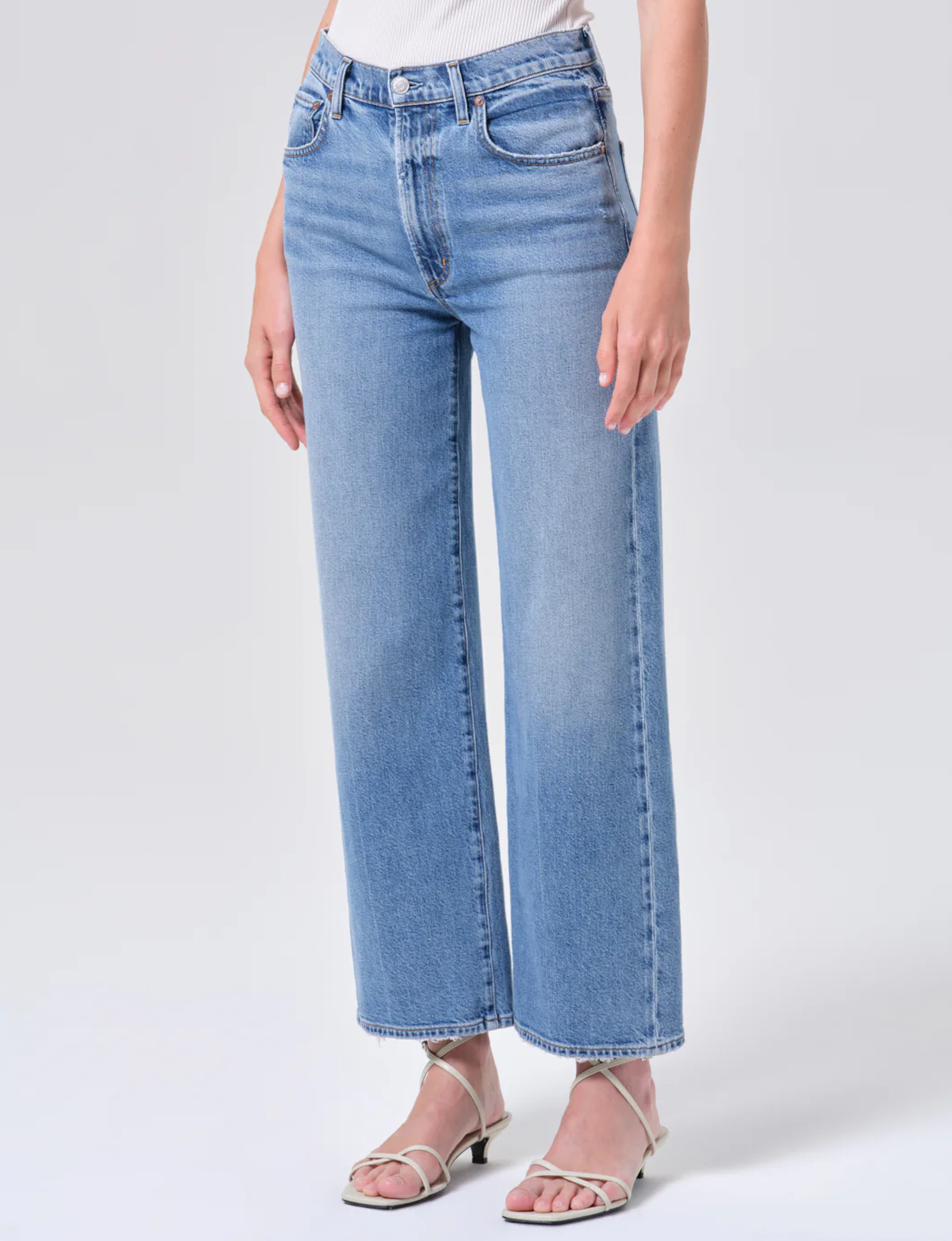 Harper Mid Rise Straight Leg Crop, Kindle