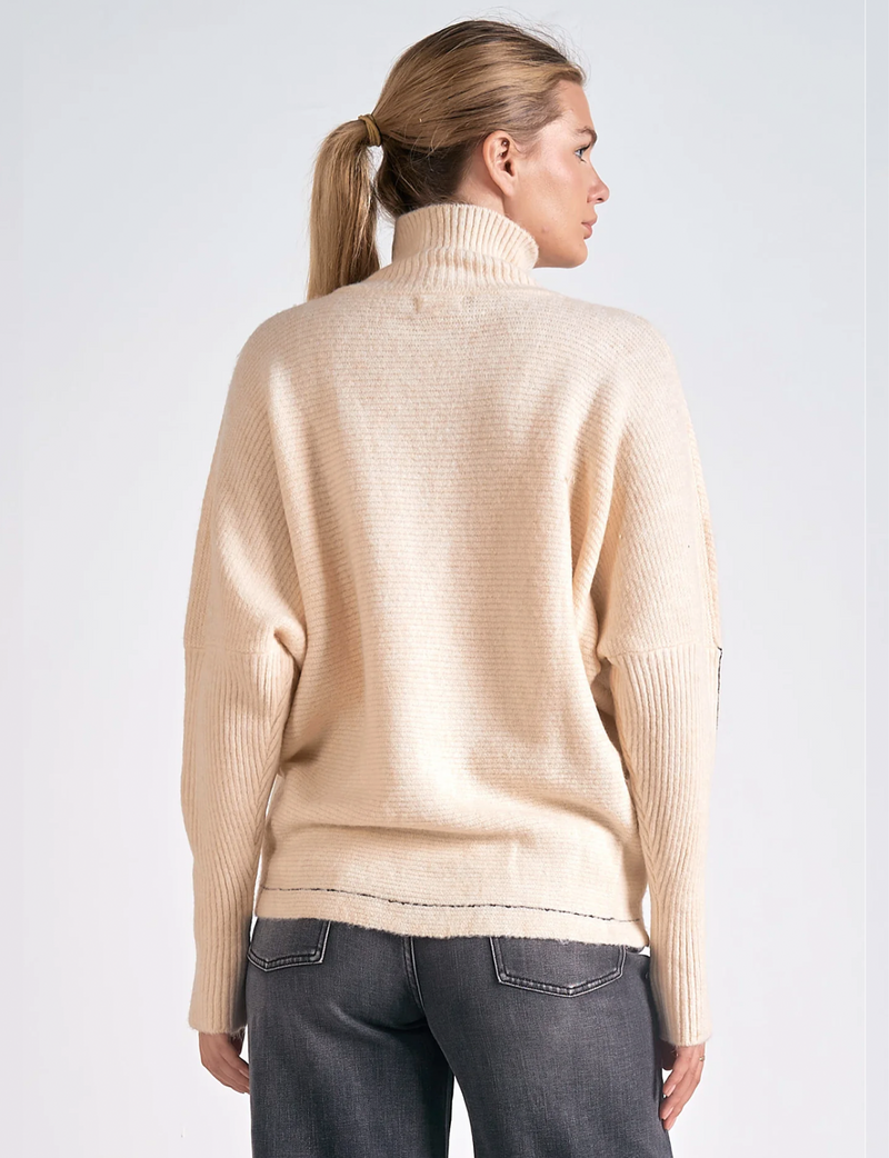 Jayne Mock Twist Sweater, Off White