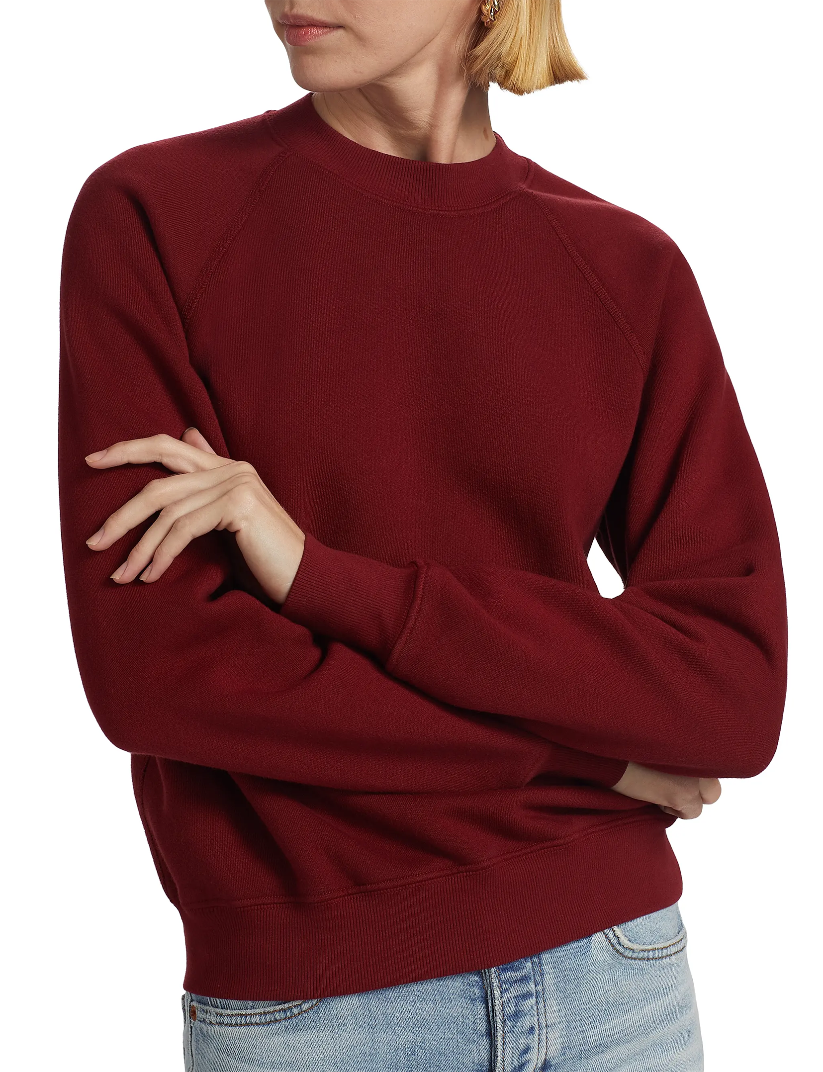 Classic Crewneck Sweater, Currant