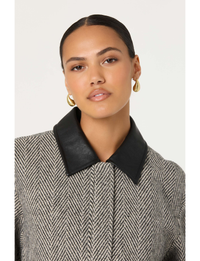 Nelly Jacket, Grey Herringbone
