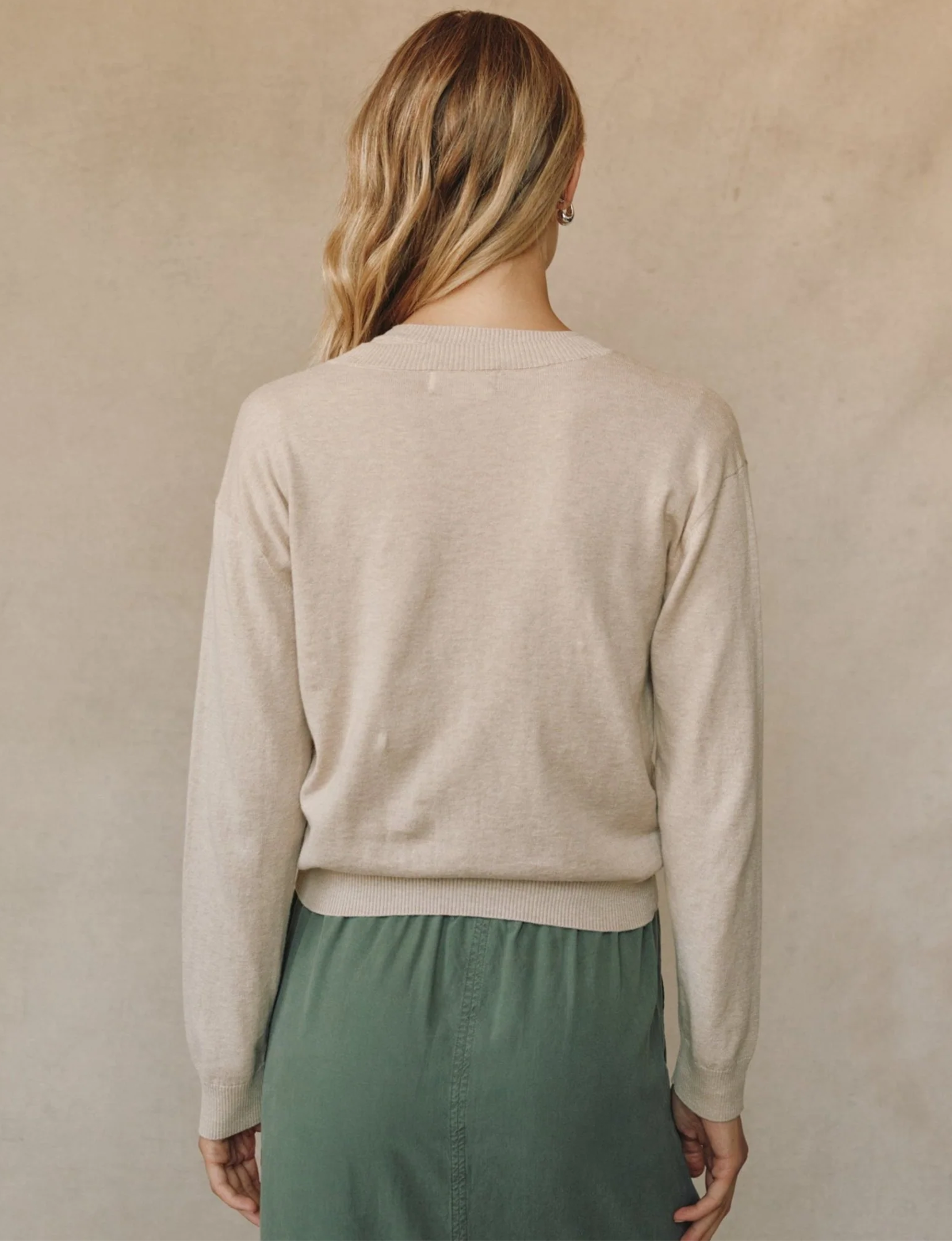 Lightweight Cardigan, Sable Sand