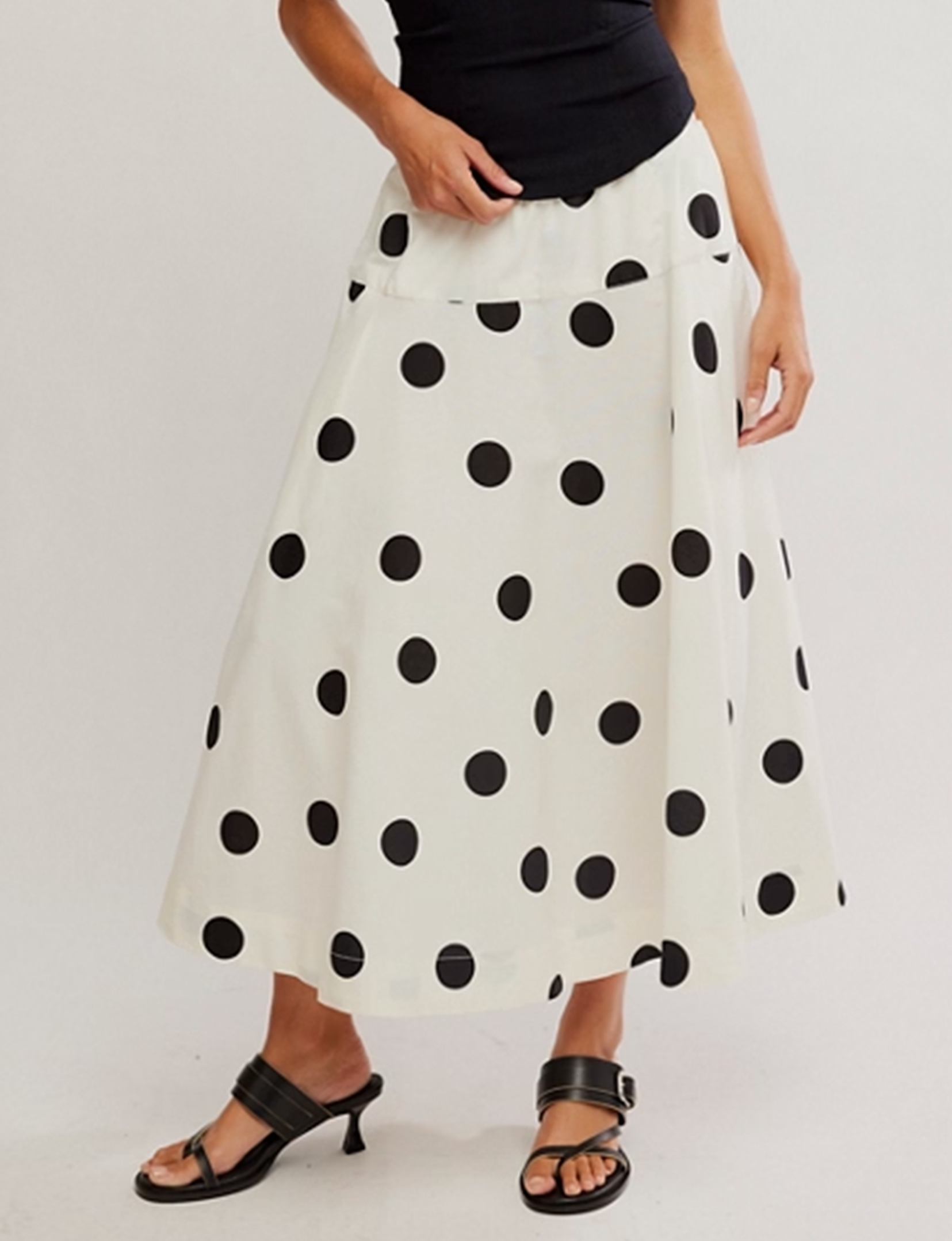 Betty Drop-Waist Skirt, Clean Ivory/Combo