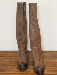 Frye Paige Wedge x Stitch Boot, Distressed Brown