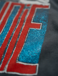Blondie American Stars Cropped Crew Tee, Dusk