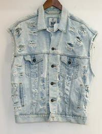 Furst Of A Kind USA Distressed Vest, Denim