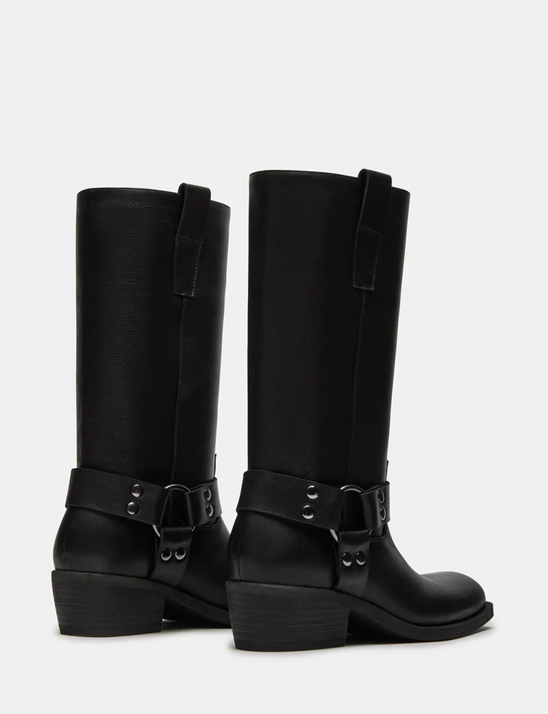 Ruskin Square Boot, Black Leather