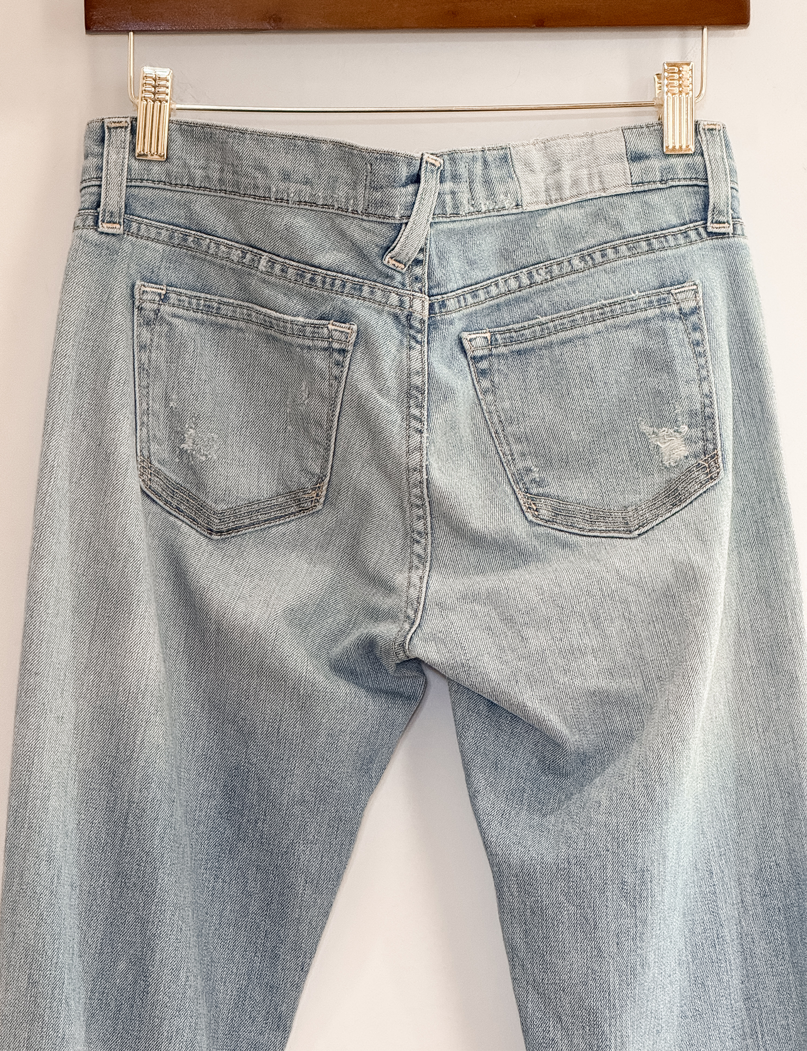 Textile Lennox Bell Bottom Jean, Light Wash