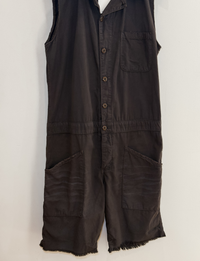 NSF Sleeveless Utility Romper, Faded Charcoal