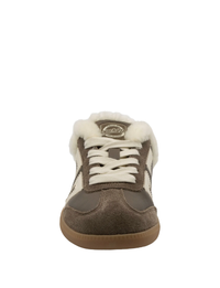 Easter Fuzzy Backless Sneakers, Taupe/Butter