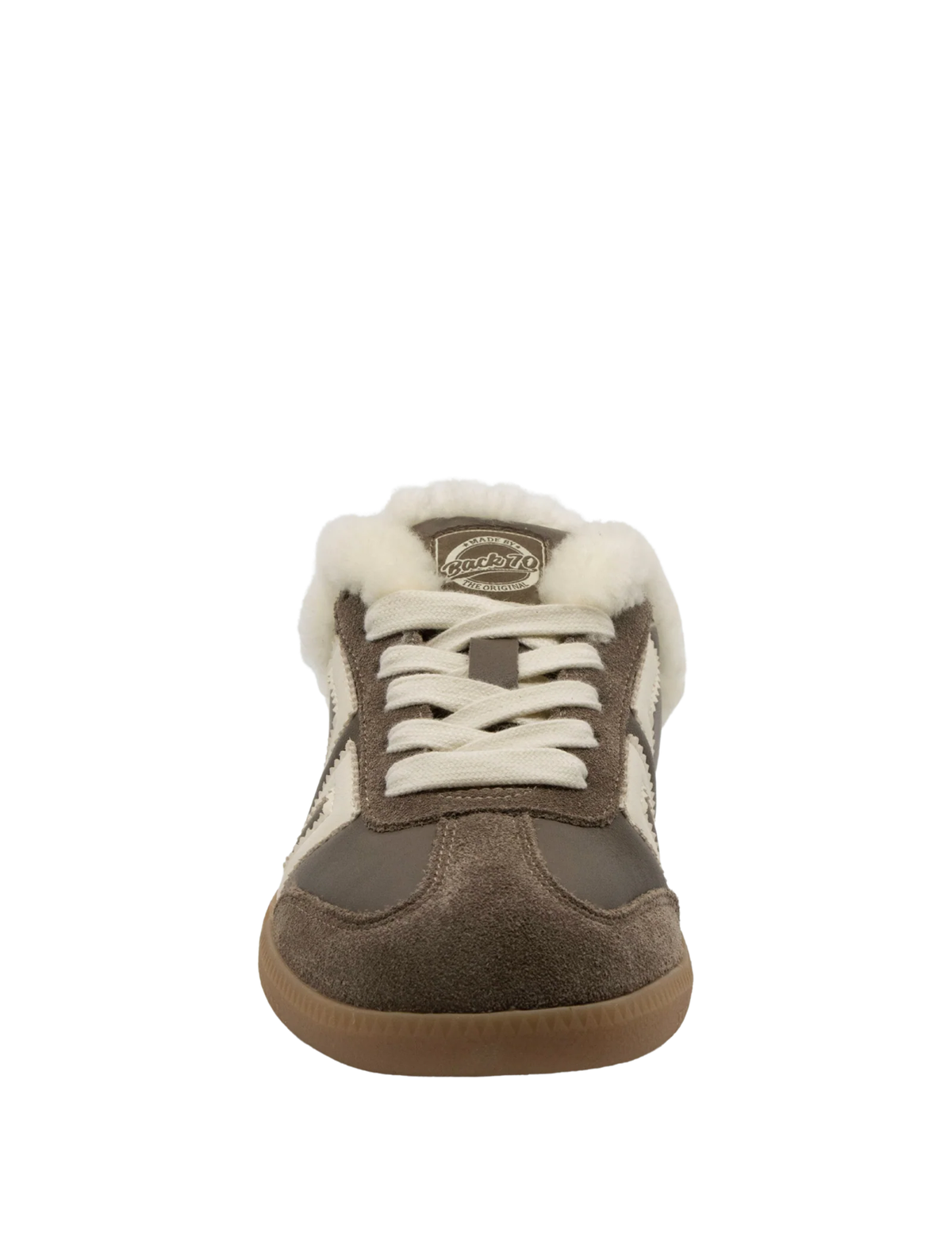 Easter Fuzzy Backless Sneakers, Taupe/Butter
